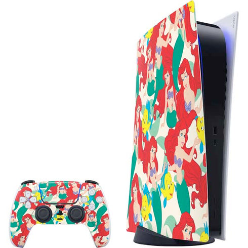 Disney The Little Mermaid Ariel and Flounder Pattern PS5 Digital Edition Bundle Skin