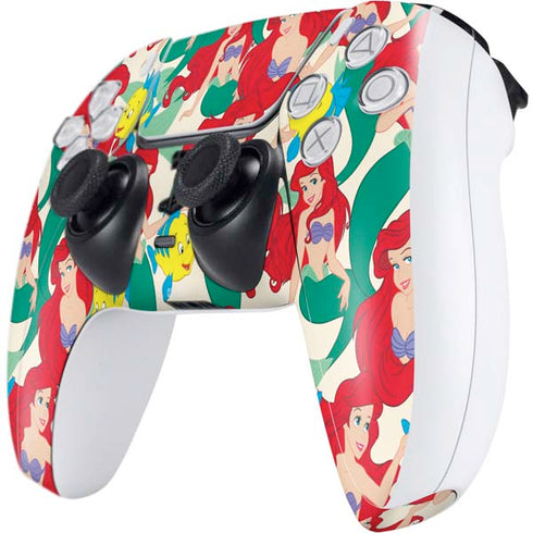 Disney The Little Mermaid Ariel and Flounder Pattern PS5 Controller Skin