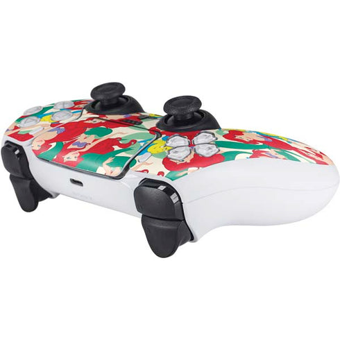 Disney The Little Mermaid Ariel and Flounder Pattern PS5 Controller Skin