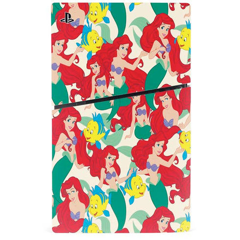 Disney The Little Mermaid Ariel and Flounder Pattern PS5 Slim Digital Edition Console Skin