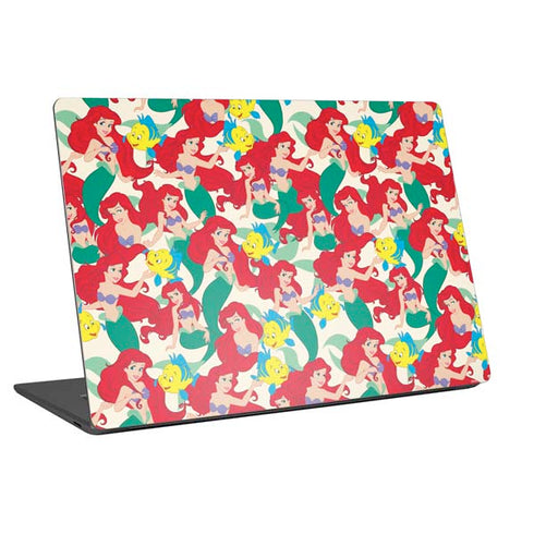 Disney The Little Mermaid Ariel and Flounder Pattern Universal Laptop 12in (9.8 x 6.8in) Skin