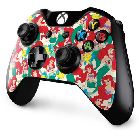 Disney The Little Mermaid Ariel and Flounder Pattern Xbox One Controller Skin