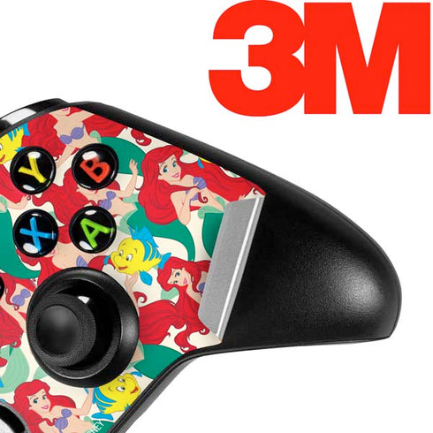 Disney The Little Mermaid Ariel and Flounder Pattern Xbox One X Controller Skin