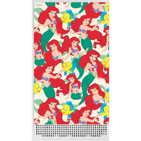 Disney The Little Mermaid Ariel and Flounder Pattern Xbox Series S Skins