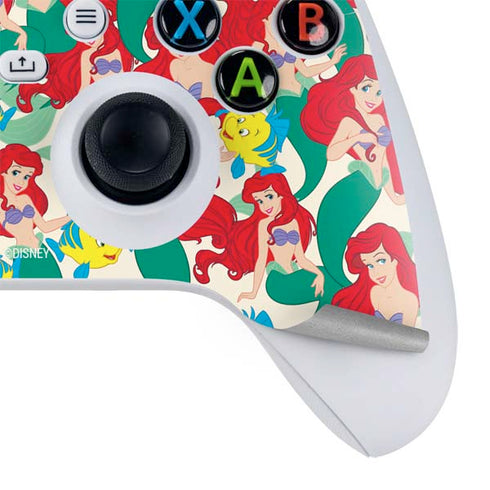 Disney The Little Mermaid Ariel and Flounder Pattern Xbox Series S Skins