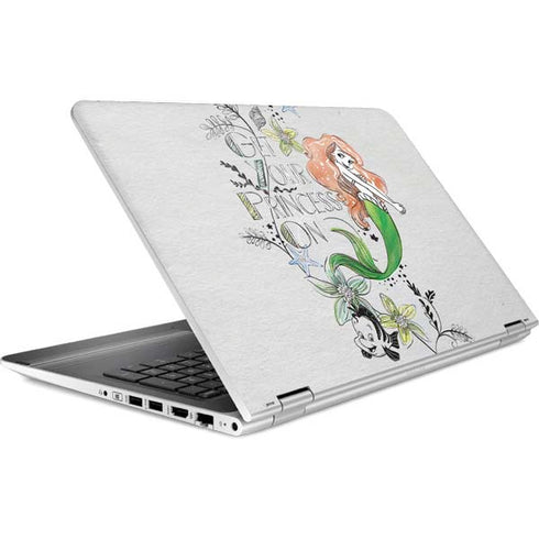 Disney The Little Mermaid Ariel and Flounder Art HP Pavilion Skin