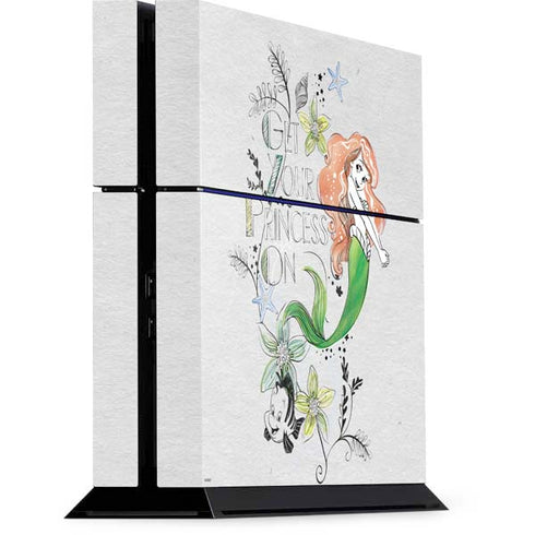 Disney The Little Mermaid Ariel and Flounder Art PS4 Console Skin