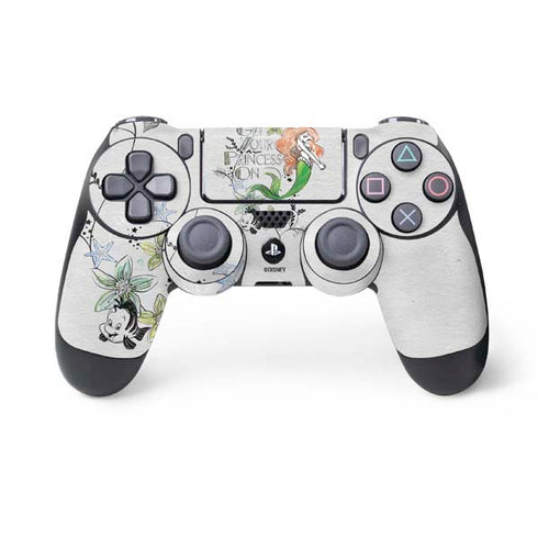 Disney The Little Mermaid Ariel and Flounder Art PS4 Controller Skin