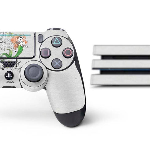 Disney The Little Mermaid Ariel and Flounder Art PS4 Pro Bundle Skin