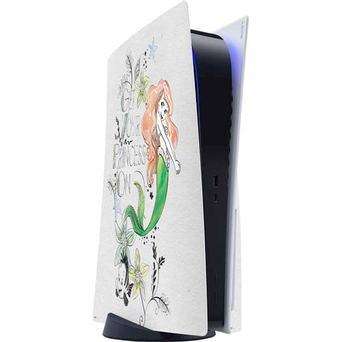 Disney The Little Mermaid Ariel and Flounder Art PS5 Console Skin