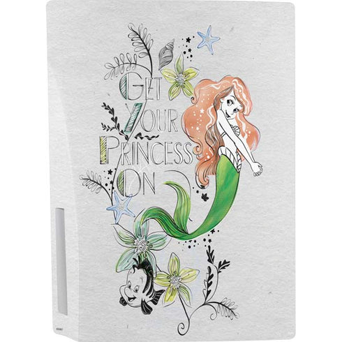 Disney The Little Mermaid Ariel and Flounder Art PS5 Console Skin