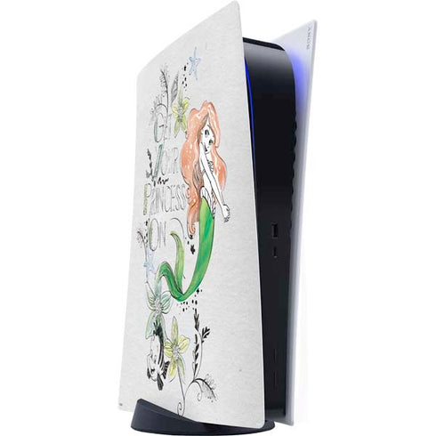 Disney The Little Mermaid Ariel and Flounder Art PS5 Digital Edition Console Skin