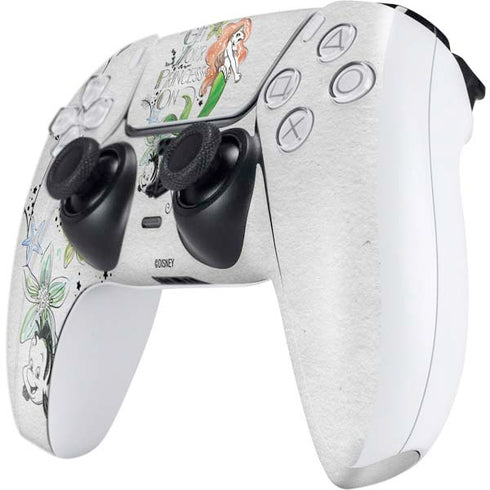 Disney The Little Mermaid Ariel and Flounder Art PS5 Controller Skin