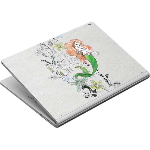 Disney The Little Mermaid Ariel and Flounder Art Surface Book Skin