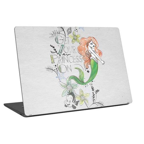 Disney The Little Mermaid Ariel and Flounder Art Universal Laptop 12in (9.8 x 6.8in) Skin