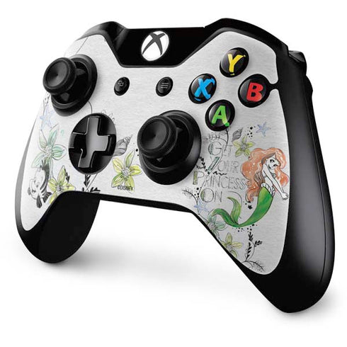 Disney The Little Mermaid Ariel and Flounder Art Xbox One Controller Skin