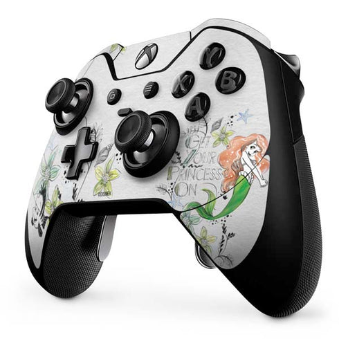 Disney The Little Mermaid Ariel and Flounder Art Xbox One Elite Controller Skin