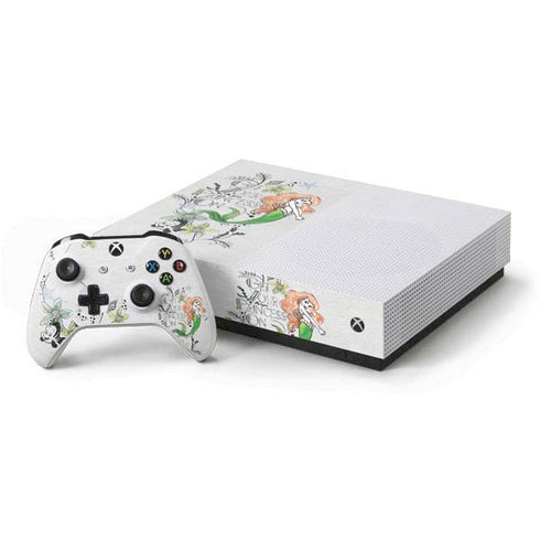 Disney The Little Mermaid Ariel and Flounder Art Xbox One S All-Digital Edition Bundle Skin