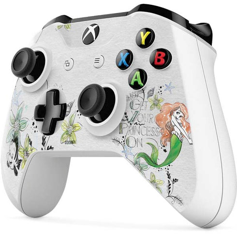 Disney The Little Mermaid Ariel and Flounder Art Xbox One S Controller Skin