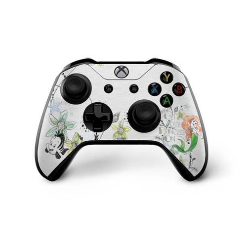 Disney The Little Mermaid Ariel and Flounder Art Xbox One X Controller Skin