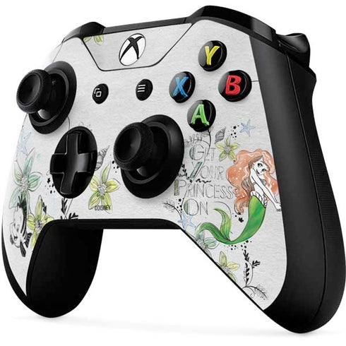 Disney The Little Mermaid Ariel and Flounder Art Xbox One X Controller Skin