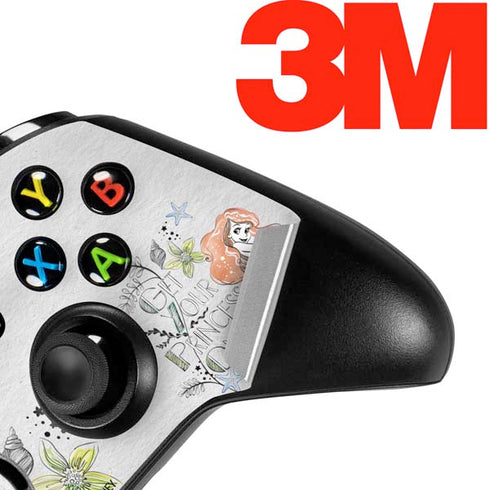 Disney The Little Mermaid Ariel and Flounder Art Xbox One X Controller Skin