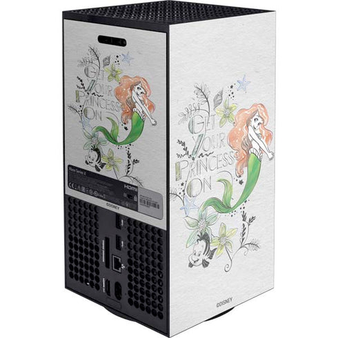Disney The Little Mermaid Ariel and Flounder Art Xbox Series X Console Skin