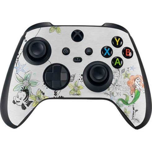 Disney The Little Mermaid Ariel and Flounder Art Xbox Series X Controller Skin