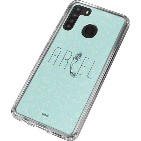 Disney The Little Mermaid Ariel Daydreamer Art Galaxy A21 Clear Case
