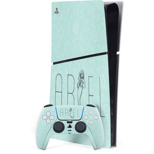 Disney The Little Mermaid Ariel Daydreamer Art PS5 Slim Digital Edition Bundle Skin