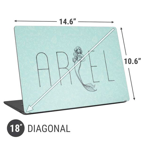 Disney The Little Mermaid Ariel Daydreamer Art Universal Laptop 18in (14.6 x 10.6in) Skin
