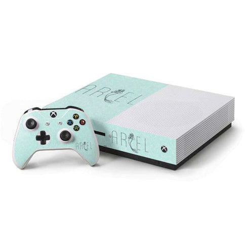 Disney The Little Mermaid Ariel Daydreamer Art Xbox One S Console and Controller Bundle Skin