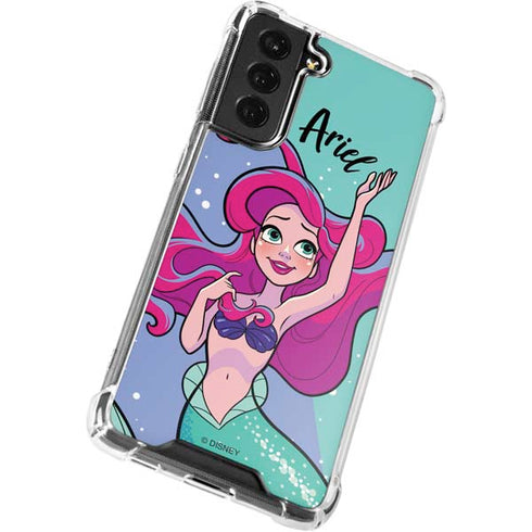 Disney Princess Ariel Art Galaxy S21 FE Clear Case