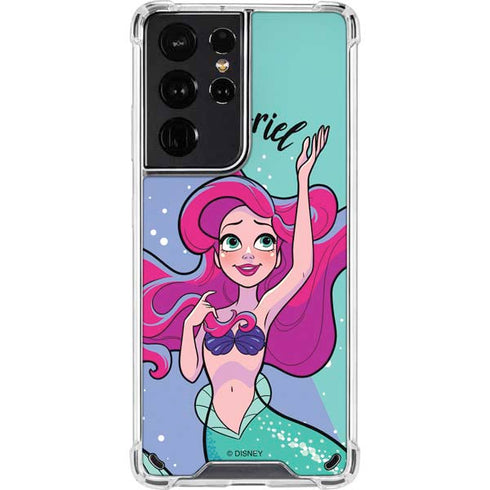 Disney Princess Ariel Art Galaxy S21 Ultra 5G Clear Case