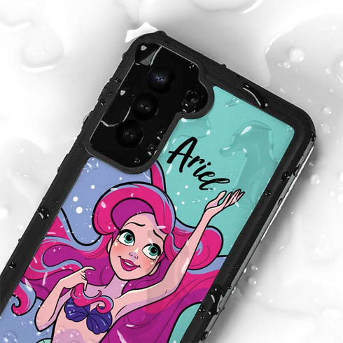 Disney Princess Ariel Art Galaxy S23 Plus Waterproof Case