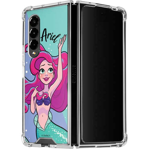 Disney Princess Ariel Art Galaxy Z Fold4 5G Clear Case