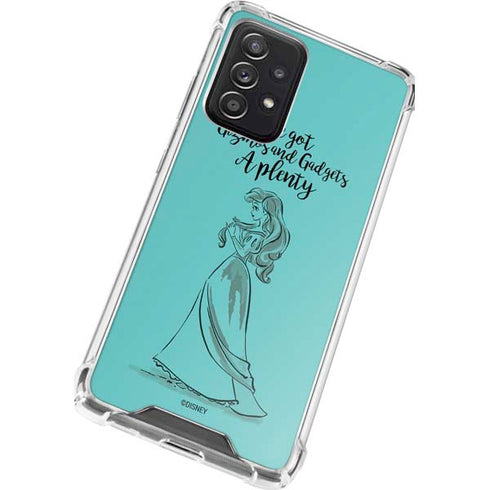 Disney Princess Ariel Gizmos and Gadgets Art Galaxy A72 5G Clear Case