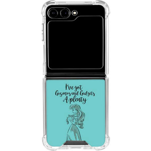 Disney Princess Ariel Gizmos and Gadgets Art Galaxy Z Flip5 5G Clear Case
