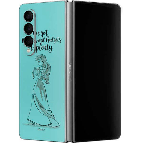 Disney Princess Ariel Gizmos and Gadgets Art Galaxy Z Fold4 5G Skin