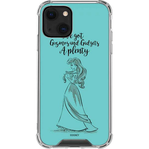 Disney Princess Ariel Gizmos and Gadgets Art iPhone 14 Plus Clear Case