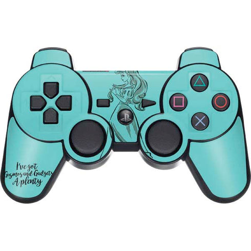 Disney Princess Ariel Gizmos and Gadgets Art PS3 Dual Shock wireless controller Skin