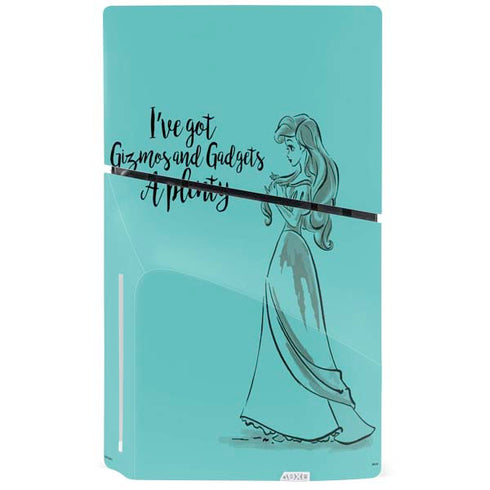 Disney Princess Ariel Gizmos and Gadgets Art PS5 Slim Disk Bundle Skin