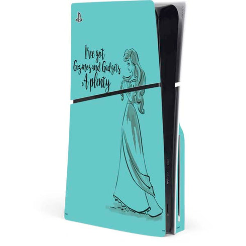 Disney Princess Ariel Gizmos and Gadgets Art PS5 Slim Disk Console Skin