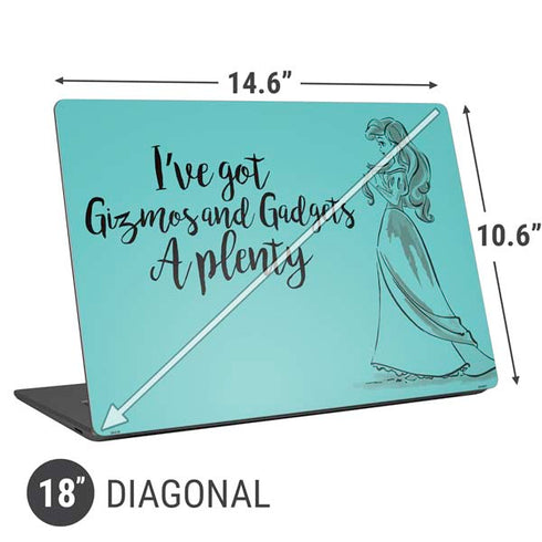 Disney Princess Ariel Gizmos and Gadgets Art Universal Laptop 18in (14.6 x 10.6in) Skin