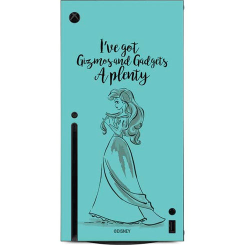 Disney Princess Ariel Gizmos and Gadgets Art Xbox Series X Console Skin