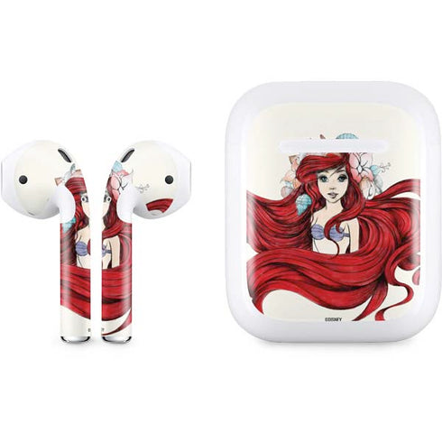 Disney The Little Mermaid Ariel Illustration Apple AirPods Skin
