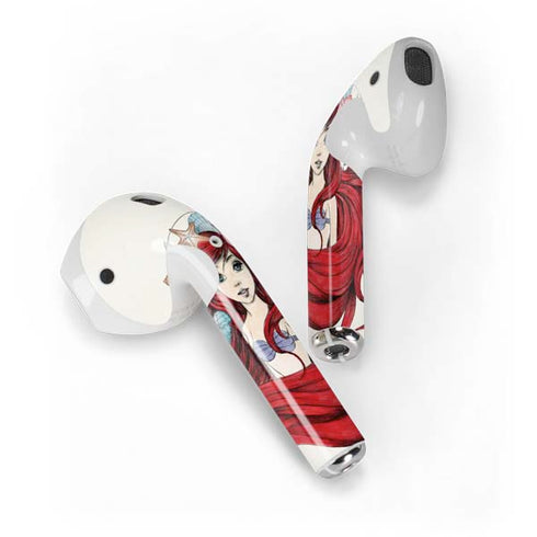 Disney The Little Mermaid Ariel Illustration Apple AirPods Skin