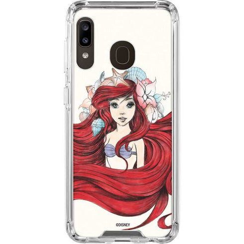 Disney The Little Mermaid Ariel Illustration Galaxy A30 Clear Case