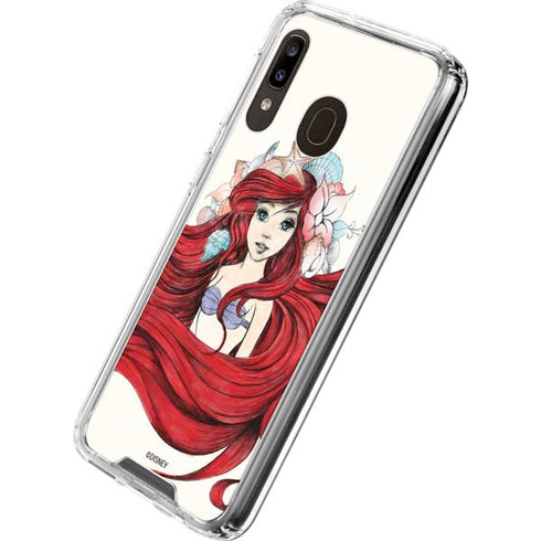 Disney The Little Mermaid Ariel Illustration Galaxy A30 Clear Case