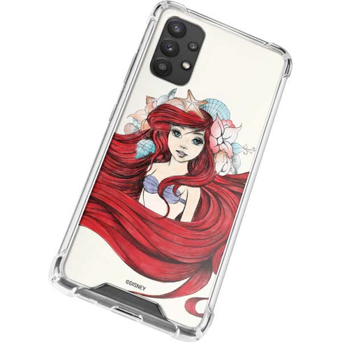 Disney The Little Mermaid Ariel Illustration Galaxy A32 5G Clear Case